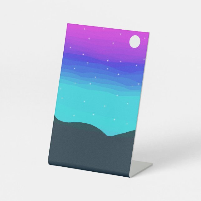 Fantasy World Moon  Pedestal Sign (Front)