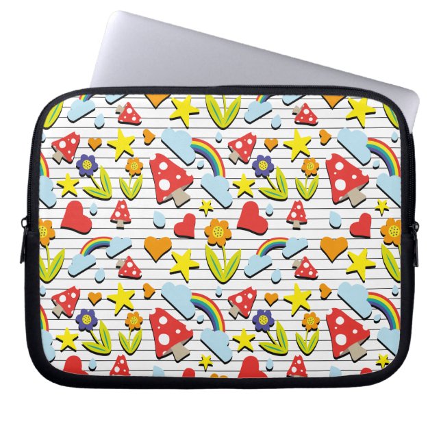 Fantasy World on Lined Note Paper Laptop Sleeve (Front)