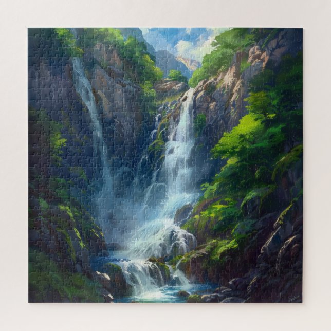 Fantasy World Waterfall Jigsaw Puzzle (Vertical)