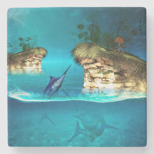 Fantasy world with marlin stone coaster