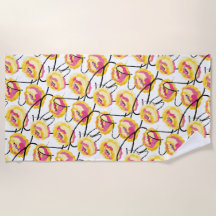 Fantasy Yellow Roses Black Grunge Ink lines 