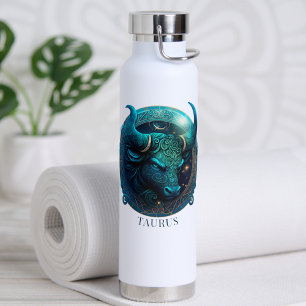 Fantasy Zodiac Symbol Bull Celestial Taurus Water Bottle