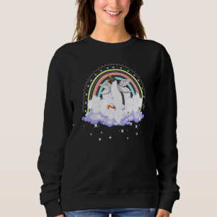 Fantasy Zoo Animal  Rainbow Penguincorn Unicorn Pe Sweatshirt