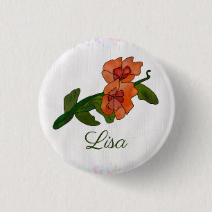Fantasyblume, personalisiert 3 cm round badge