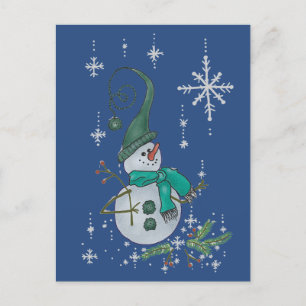 Fantasyschneemann Postcard