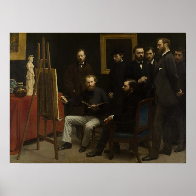 Fantin-Latour - A Studio At Les Batignolles Poster (Front)