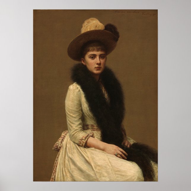 Fantin-Latour - Portrait Of Sonia Poster (Front)