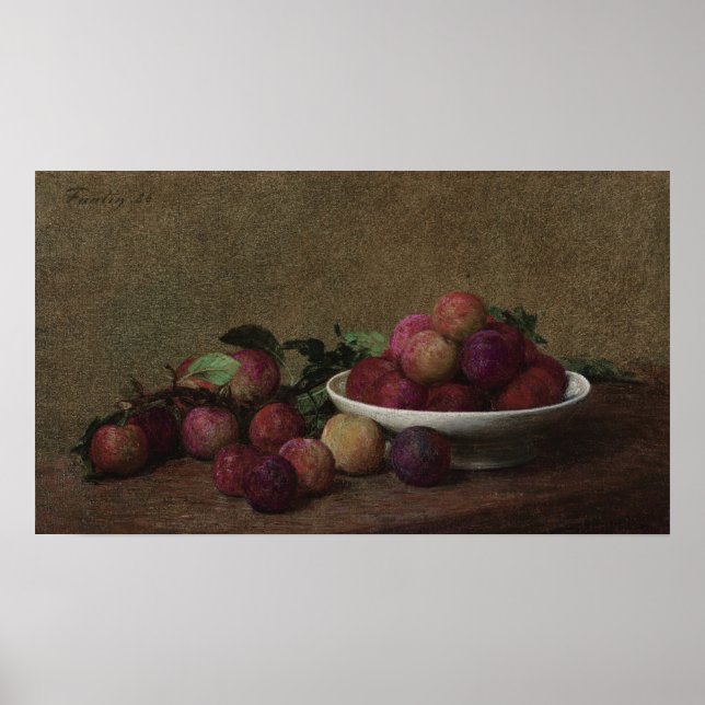 Fantin-Latour - Still Life With Plums Poster (Front)