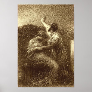 Fantin-Latour - The Mage Baltazar And Fatime Poster