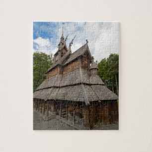 Fantoft Stave Church in Bergen, Norway Jigsaw Puzzle