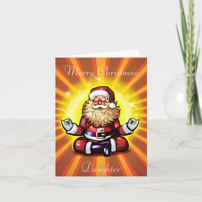 far away daughter at christmas greeting cards (Front)