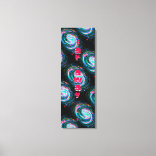 Far Away Green Spiral Galaxies in Space Canvas Print