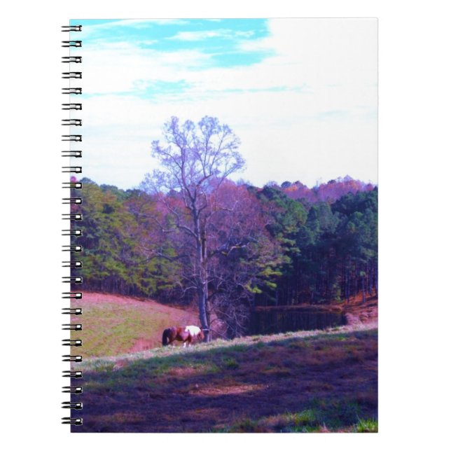 Far Away Horse in a Purple Field Notebook (Front)