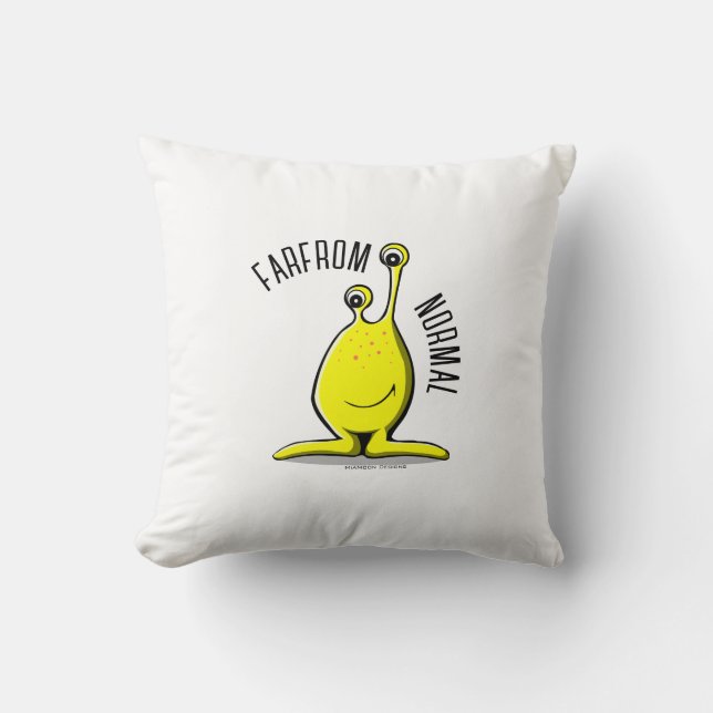 FAR FROM NORMAL TWO-EYED MONSTER PILLOW (Front)