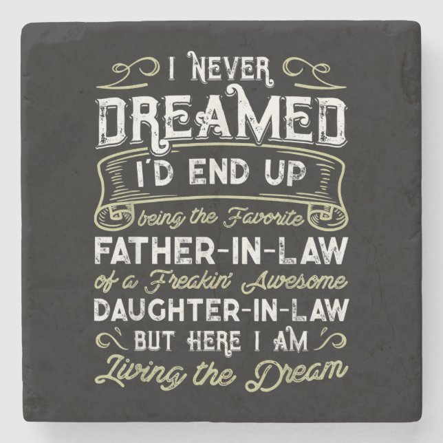 Far In Law Of A Freaking Awesome Daughter In Law Stone Coaster (Front)