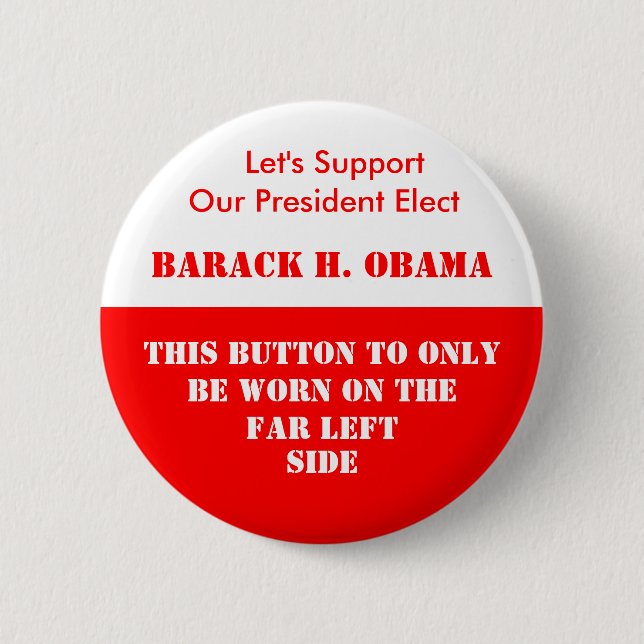 FAR LEFT SUPPORT 6 CM ROUND BADGE (Front)