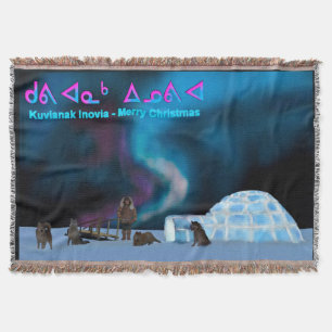 Far North Christmas Throw Blanket