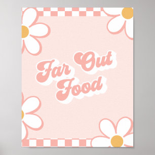 Far Out Food Groovy Baby Shower Food Sign