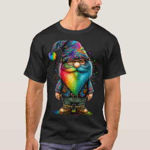 Far Out  Groovy Hippie Gnome  Cute Garden Gnome T-Shirt
