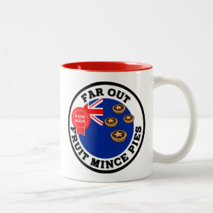 Far Out New Zealand Fruit Mince Pies Two-Tone Coffee Mug