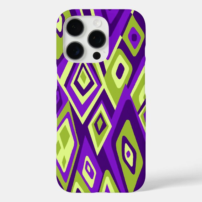 Far Out Retro Abstract Psychedelic Purple Case-Mate iPhone Case (Back)