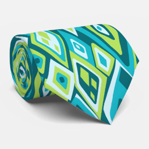 Far Out Retro Abstract Two-side Printed Tie