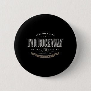Far Rockaway Queens Nyc Vacation Souvenir  6 Cm Round Badge