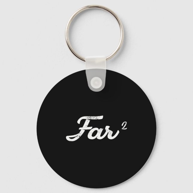 Far Squared Farfar Swedish Or Danish Grandpa Funny Key Ring (Front)