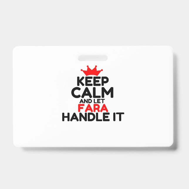 FARA ID BADGE (Front)