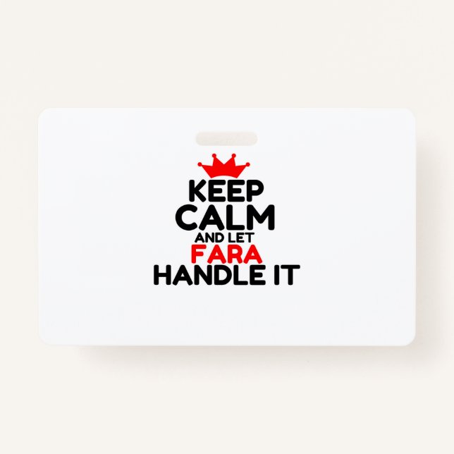 FARA ID BADGE (Front)