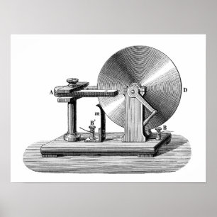 Faraday disc generator poster