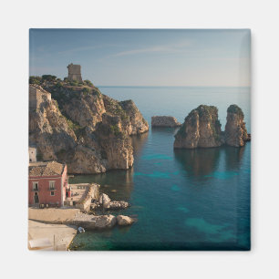 Faraglioni and Tonnara in Scopello, Sicily Magnet