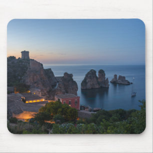 Faraglioni and Tonnara in Scopello, Sicily Mouse Mat