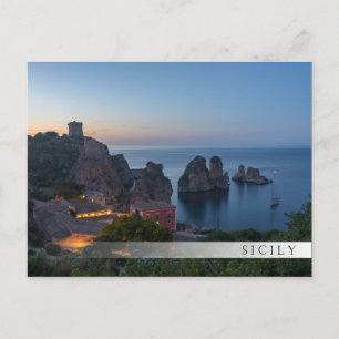 Faraglioni and Tonnara in Scopello, Sicily Postcard