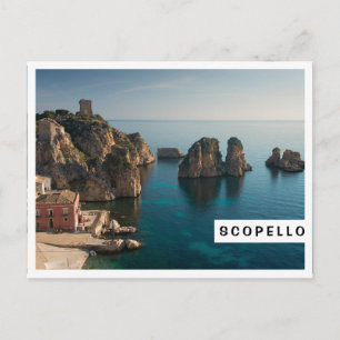 Faraglioni and Tonnara in Scopello, Sicily Postcard