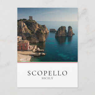 Faraglioni and Tonnara in Scopello, Sicily Postcard