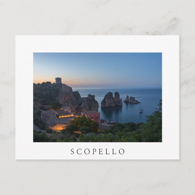 Faraglioni and Tonnara in Scopello, Sicily Postcard (Front)