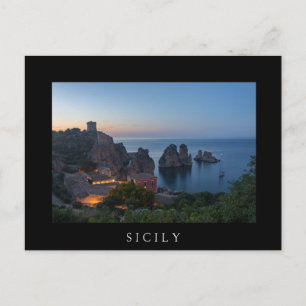Faraglioni and Tonnara in Scopello, Sicily Postcard