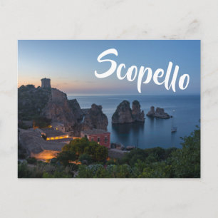 Faraglioni and Tonnara in Scopello, Sicily Postcard