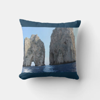 Faraglioni di Capri - cuscino fotografico blu Cushion