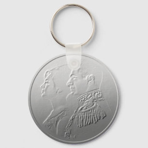 Farah Diba and Shah of Iran Persia design #silv01 Key Ring