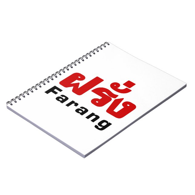 Farang ♦ Foreigner in Thai Language Script ♦ Notebook (Left Side)