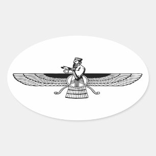 Faravahar Oval Sticker
