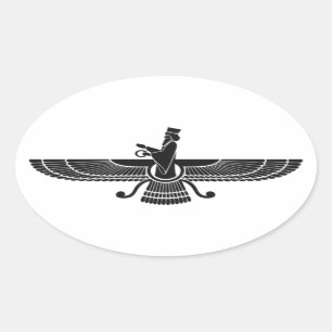 Faravahar Oval Sticker