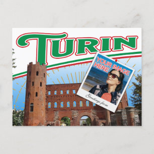 Farbenfrohe Turin Italien FotoCollage Postcard