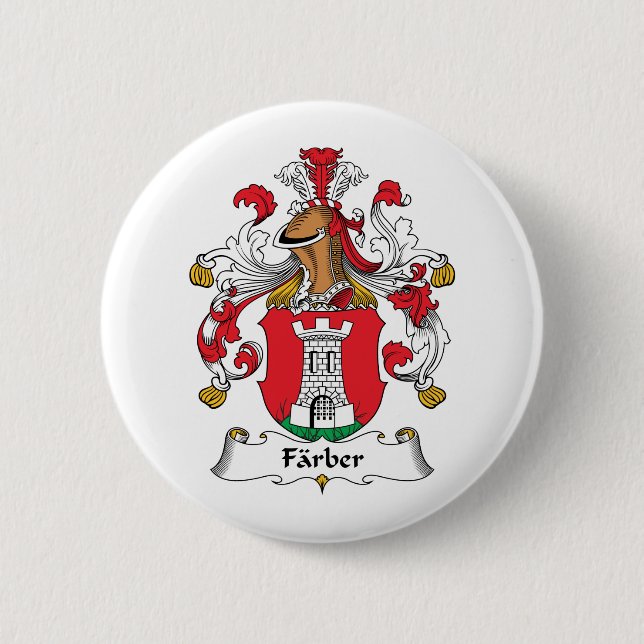 Farber Family Crest 6 Cm Round Badge (Front)
