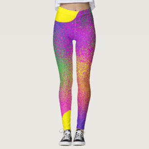Farbklecks mit bunten gesprenkelten Punkten  Leggings