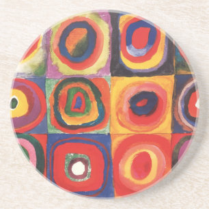 Farbstudie Quadrate - colourful art Coaster