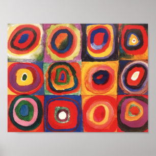 Farbstudie Quadrate - colourful art Poster