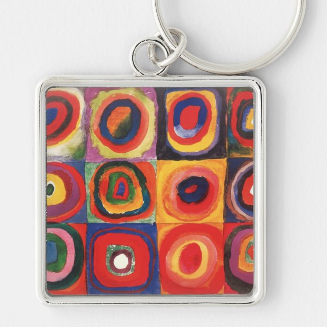 Farbstudie Quadrate Kandinsky Colours Key Ring (Front)